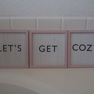 "Let's Get Cozy" Wall Decor Sign